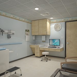 diagnosis pediatric exam room 3D model