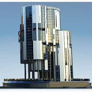 Futuristic Future Modern City Building Skyscraper 014 3D