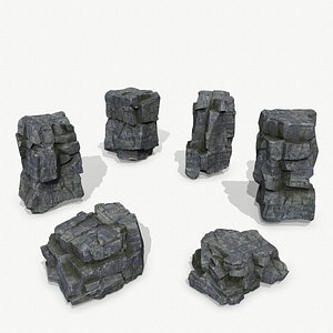 cliff rocks 3D model