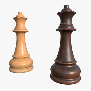 Chess Pieces Queen1 With PBR 4K 8K 3D