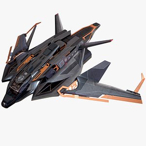 Sci-Fi Spaceship Light Fighter PBR