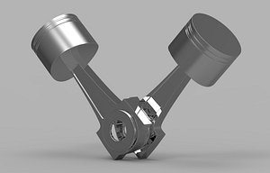 3d engine piston
