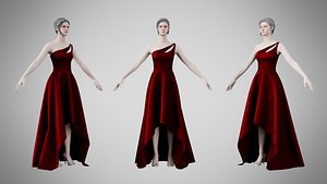 Dress 28 Burgundy Velvet