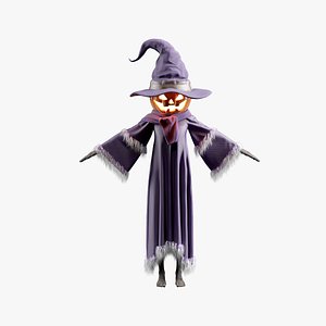 Halloween Pumpkin CHARACTER Rigged
