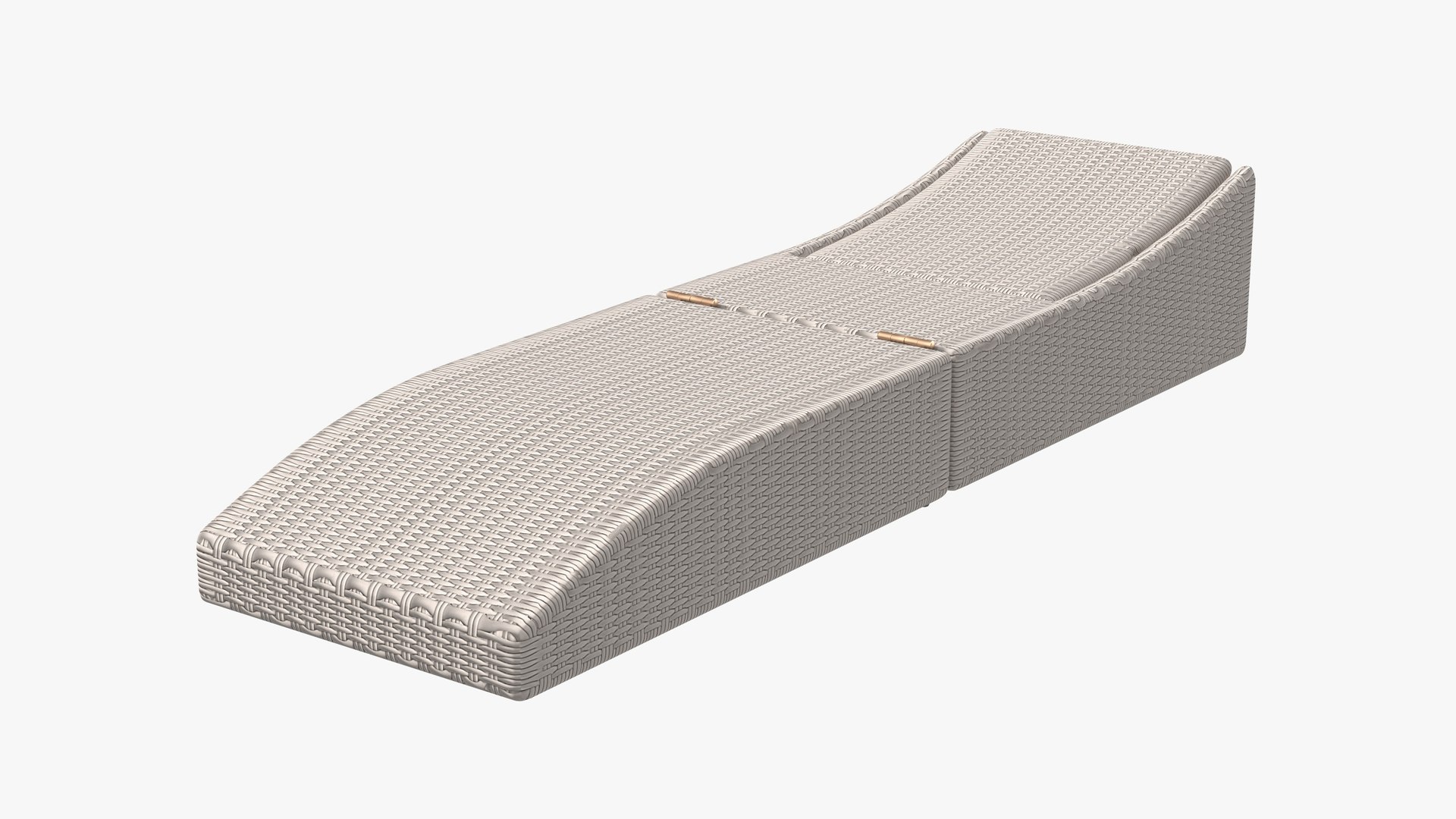 Folding Pool Lounge Chair Grey Beige Rigged for Maya 3D model preview