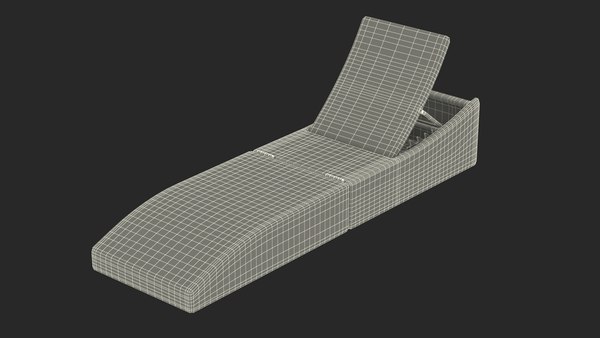 modelo 3d Sillón de piscina plegable gris beige Rigged para Maya ...