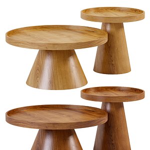 3D Kelsey Wood Coffee Table