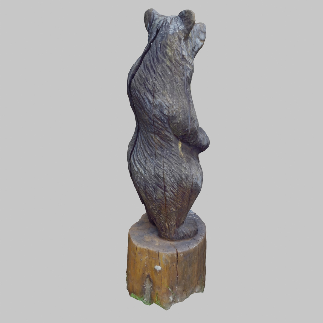 3D model wood bear sculpture - TurboSquid 1673260