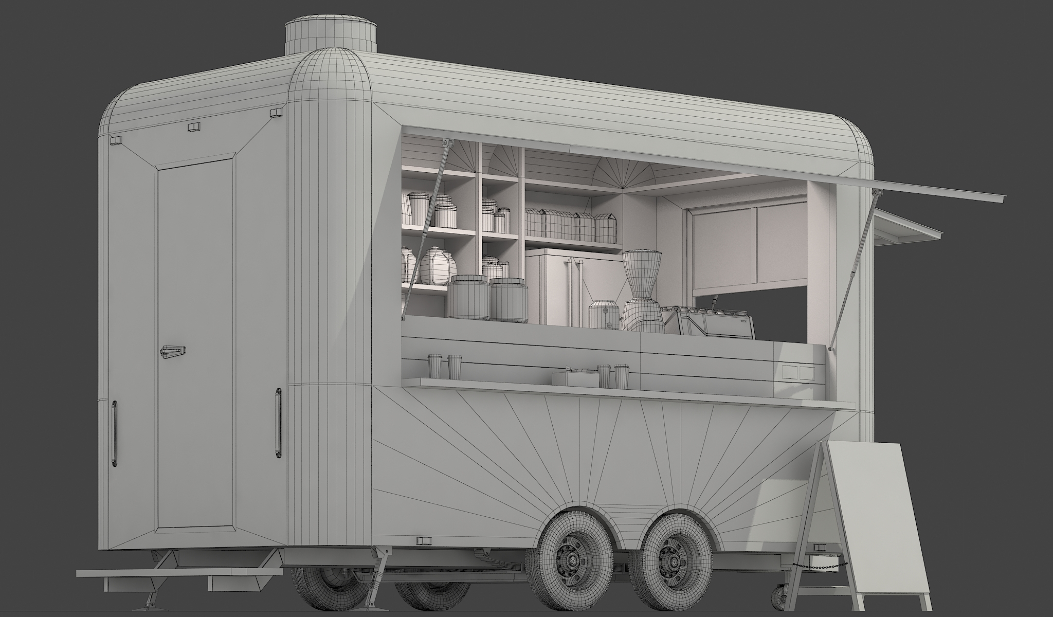 Food trailer 3D model - TurboSquid 1382901