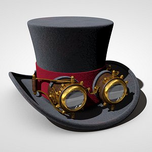steampunk hat 3d c4d