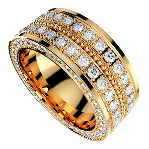 3D ring men women 9 mm model