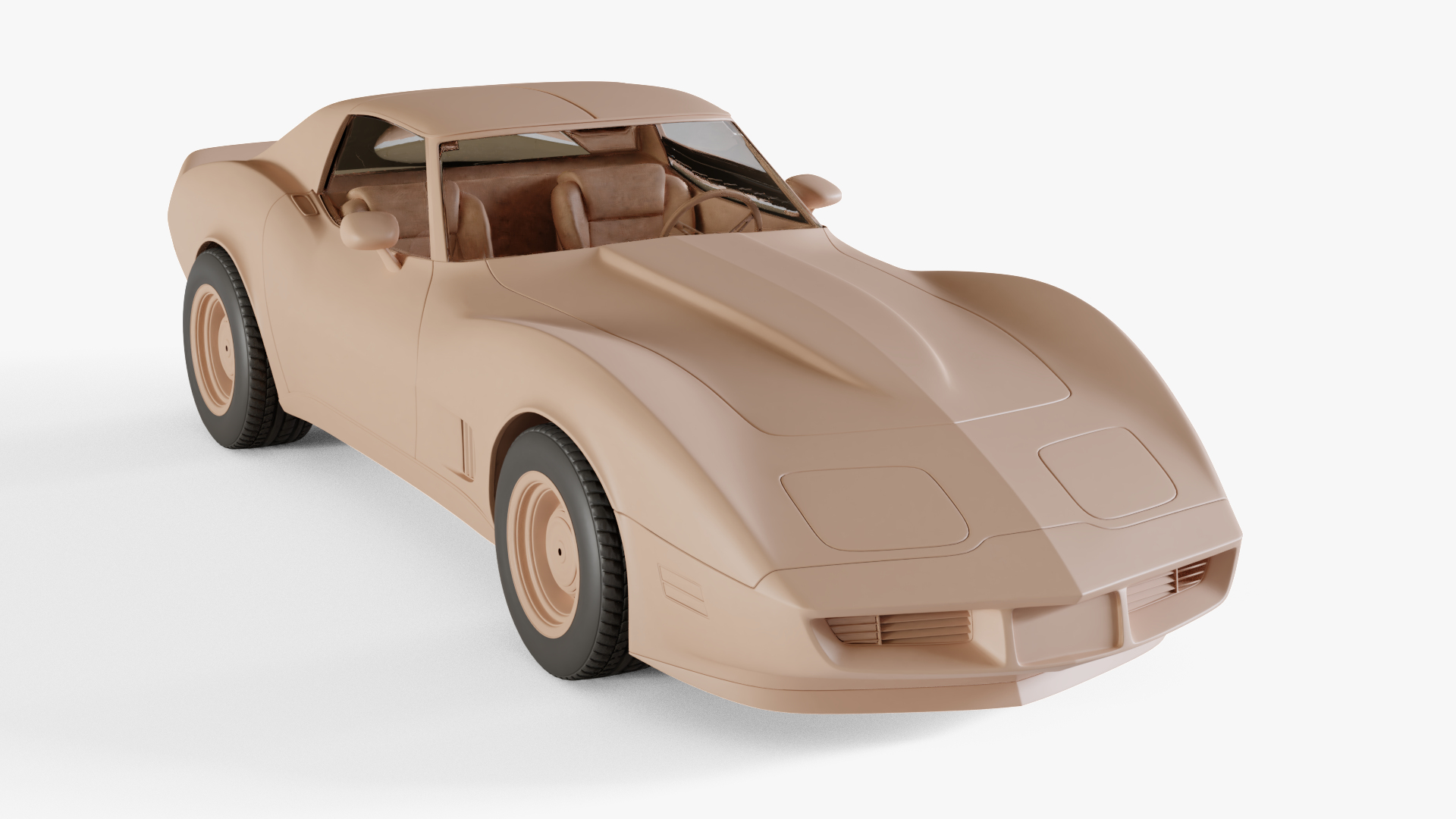 chevrolet corvette stingray 19803d模型