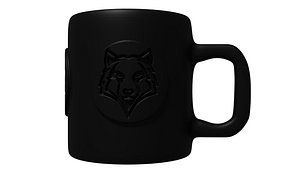 Printable Tribal Wolf Relief Mug