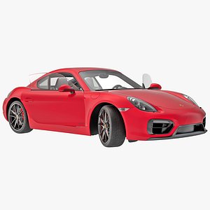 Porsche Cayman GTS 2015 Car Rigged