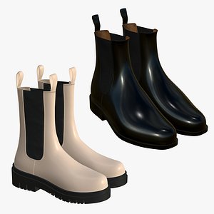 3D Realistic Leather Boots V76