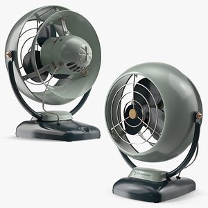 3D Vornado Desk Fan Retro Style 1950s Mint Green model