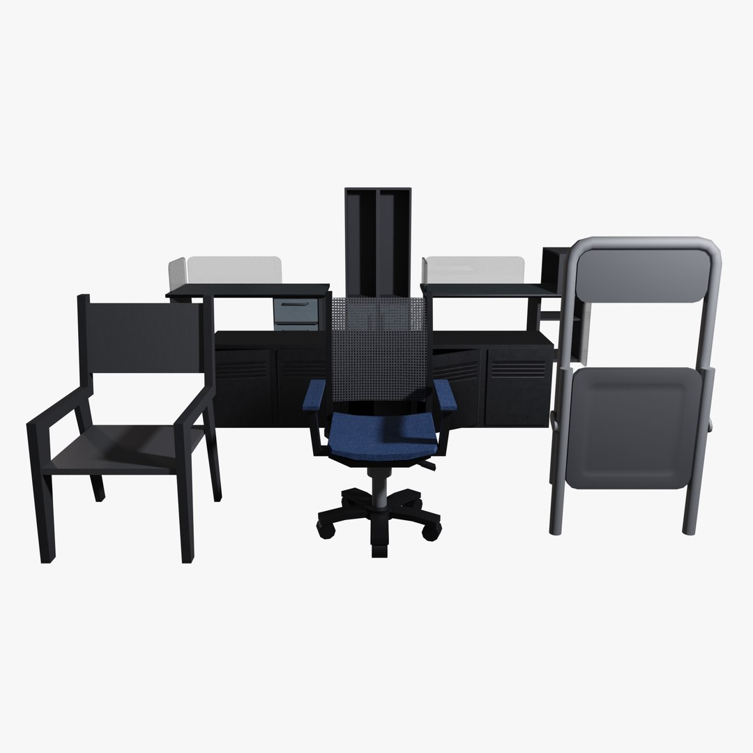 3D office furniture model TurboSquid 1861595