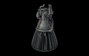 3d rocket engine motors model
