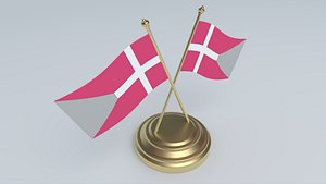 State Flag of Denmark 3D Model