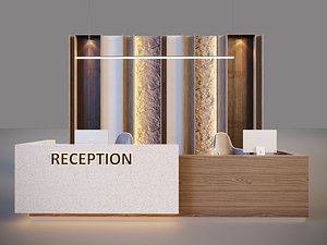 3D Office Reception Desk model