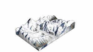 3D Broad Peak Mountain model