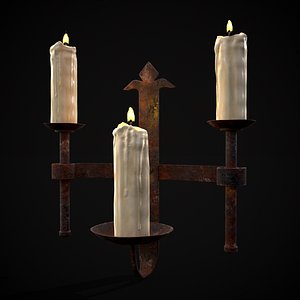 Rusting Triple Wall Candle Holder
