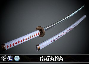 3d model of katana sakura