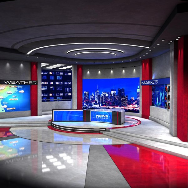 maya virtual set talkshows studio