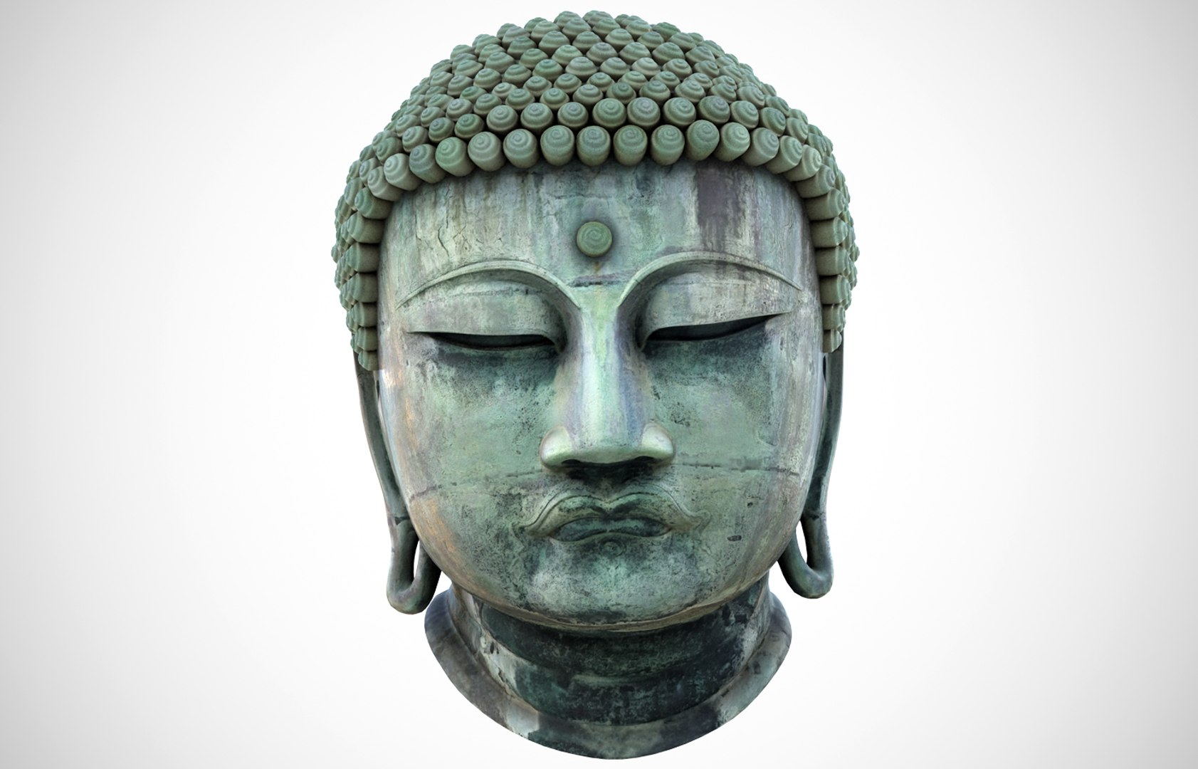 サイ　木彫　頭像　大型 木彫り仏像 向源寺形【十一面観音菩薩立像】 上彫 桧木 立5.0寸