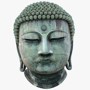 3D great buddha head statue model