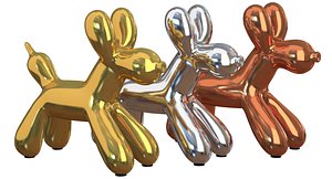 modern balloon dog 3D model