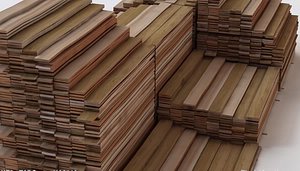 stacked wood boards 3d xsi