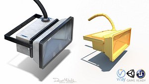 Led Halogen Low Poly PBR