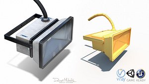 Led Halogen Low Poly PBR