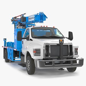 Mobile Drill Truck Mounted Rig Blue
