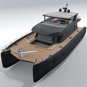 VisionF 80 Black solar powered catamaran