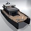 VisionF 80 Black solar powered catamaran 3D model