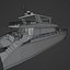 VisionF 80 Black solar powered catamaran 3D model