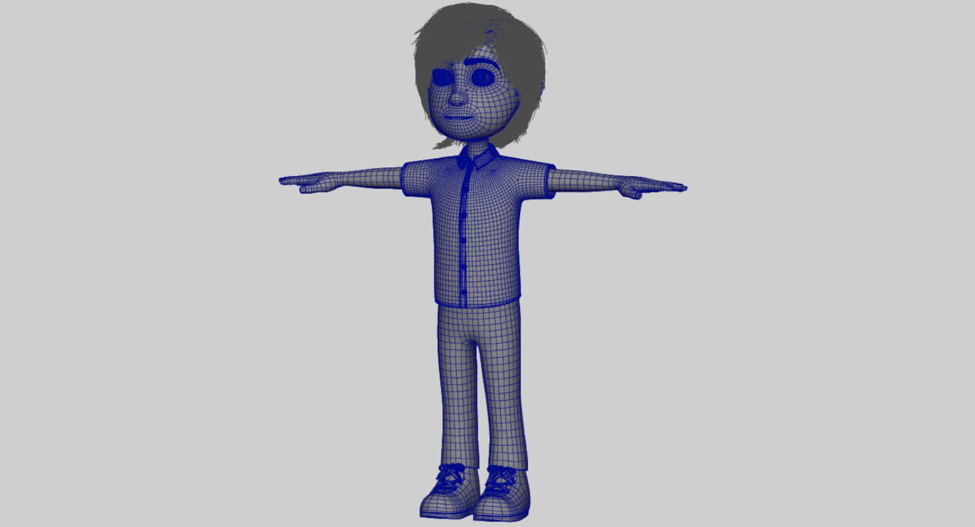 x cartoon boy rigged