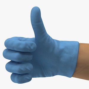 Hands in Medical Protective Gloves Rigged for Maya