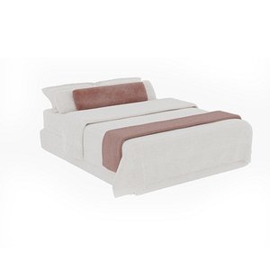 Minimalist Box Bed 3D model