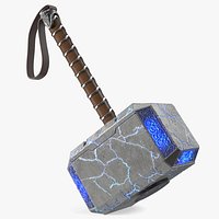 Thor Hammer Mjolnir with Glowing Cracks
