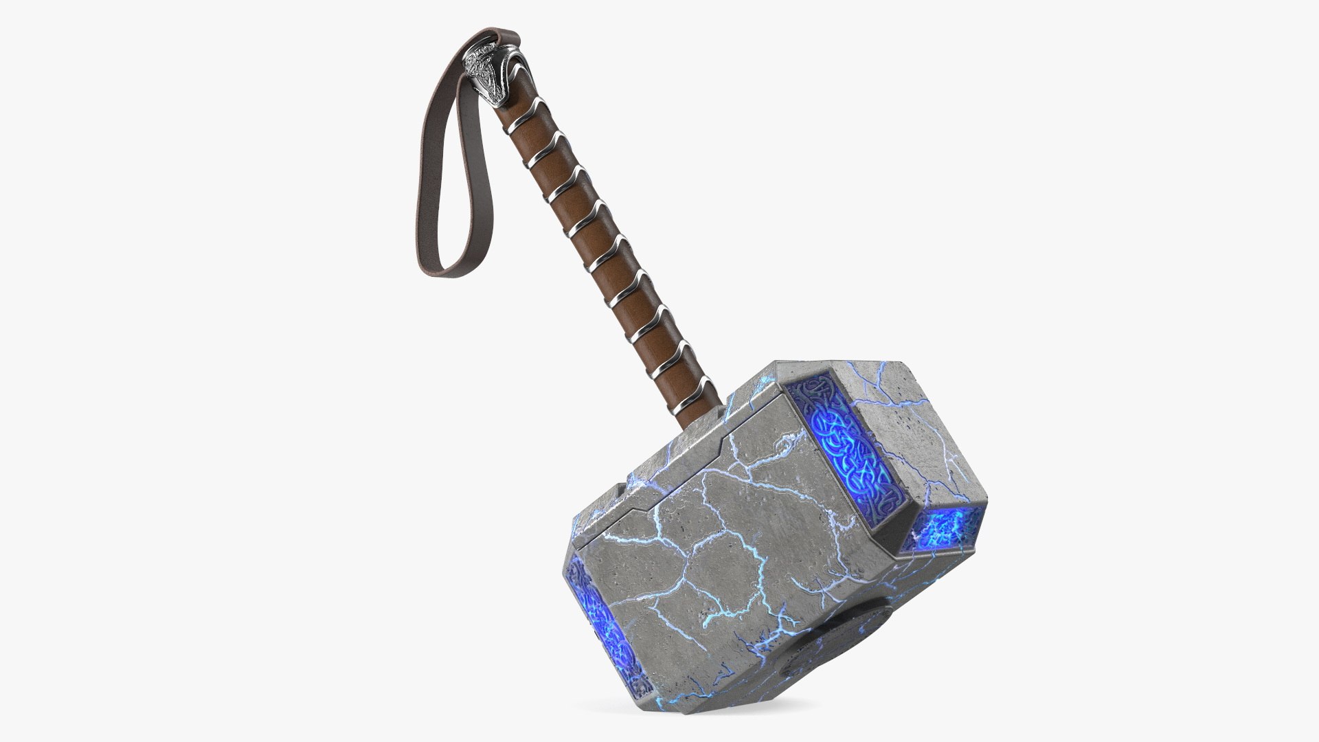 Thor Hammer Mjolnir with Glowing Cracks 3D model preview