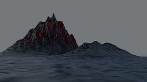 stylized mountain 3D model
