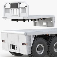 Heavy Truck Flatbed Body White