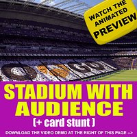 Stadium + Audience + Card Stunt