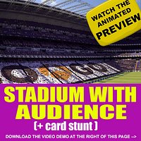 Stadium + Audience + Card Stunt