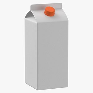 Juice Carton Large Blank and Generic Label model