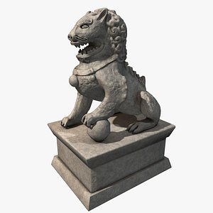 chinese stone lion 3d model