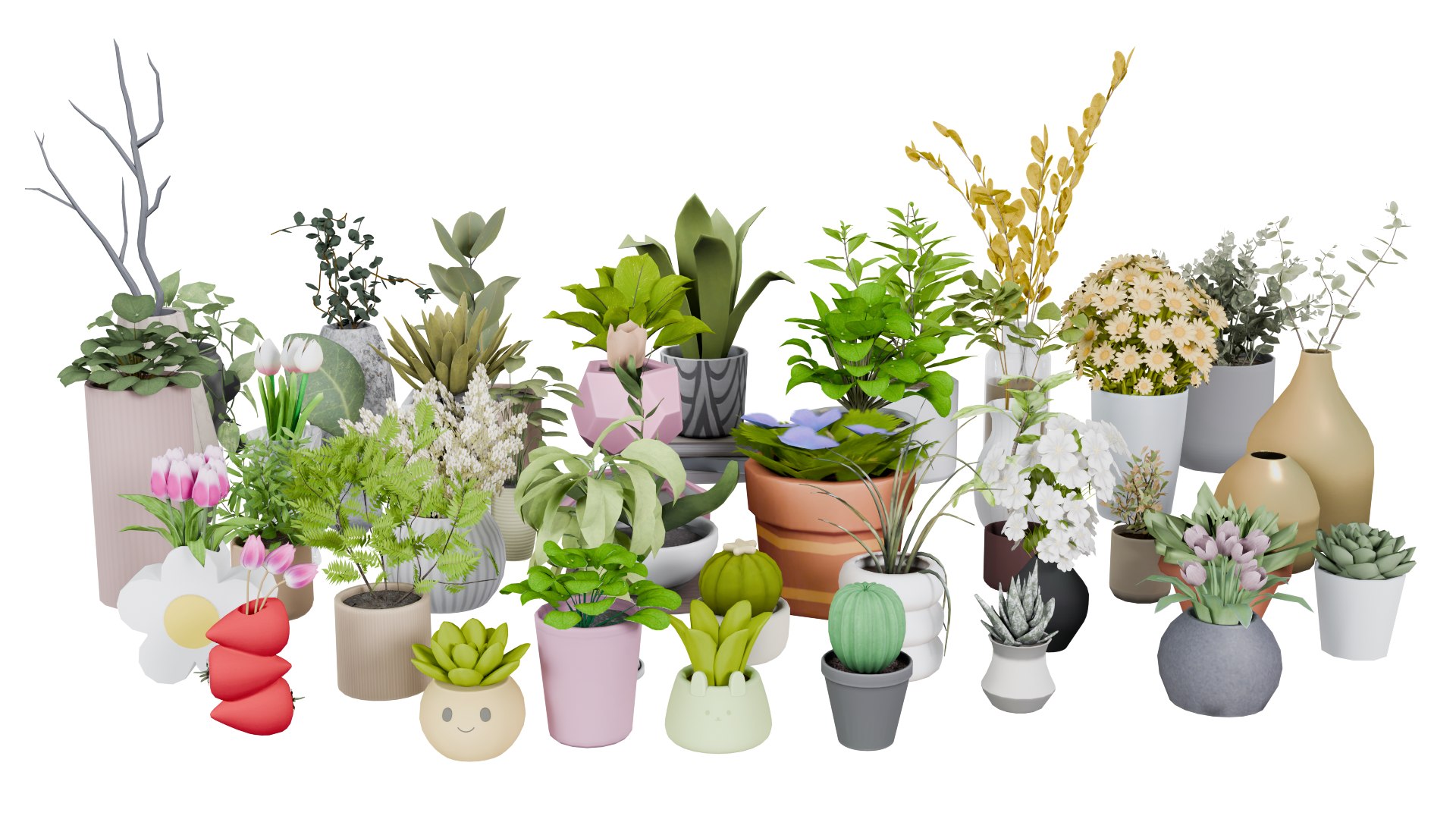 Low Poly Plants Pack 3D model https://p.turbosquid.com/ts-thumb/LN/tBfqEi/v3/plants4whitebg/png/1775901215/1920x1080/fit_q87/0b24b1b7daabf61f7e3f4c2f562df3733083bb26/plants4whitebg.jpg